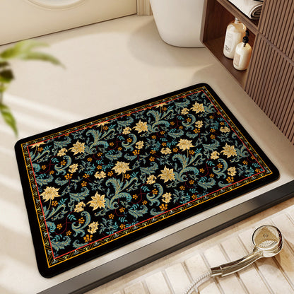Geometric Pattern Decorative Floor Mat Acalora