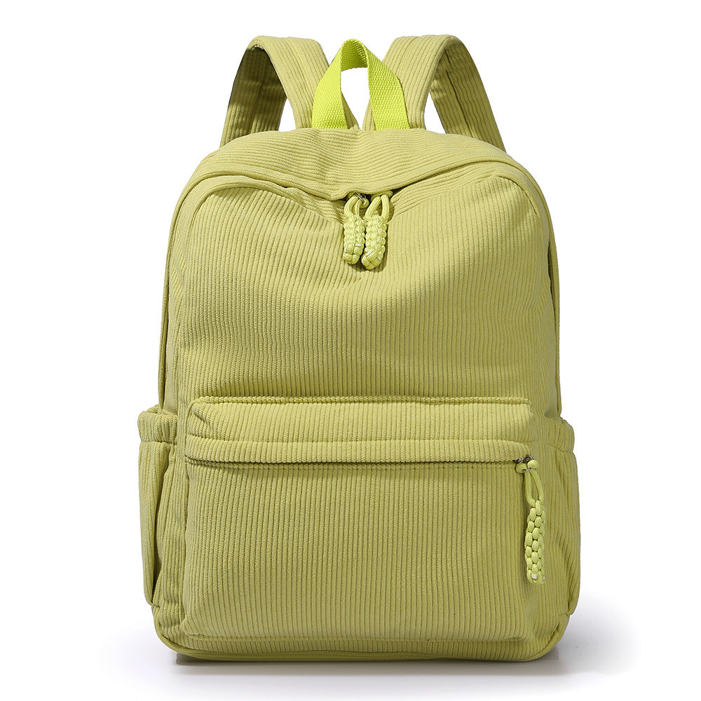 Textured Fabric Multi-Compartment Backpack Acalora