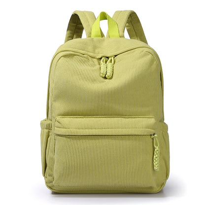 Textured Fabric Multi-Compartment Backpack Acalora