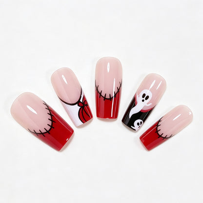 Creative Halloween-Themed Press-On Nail Art Acalora