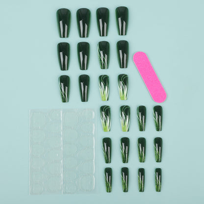 Creative nail art with green design Acalora