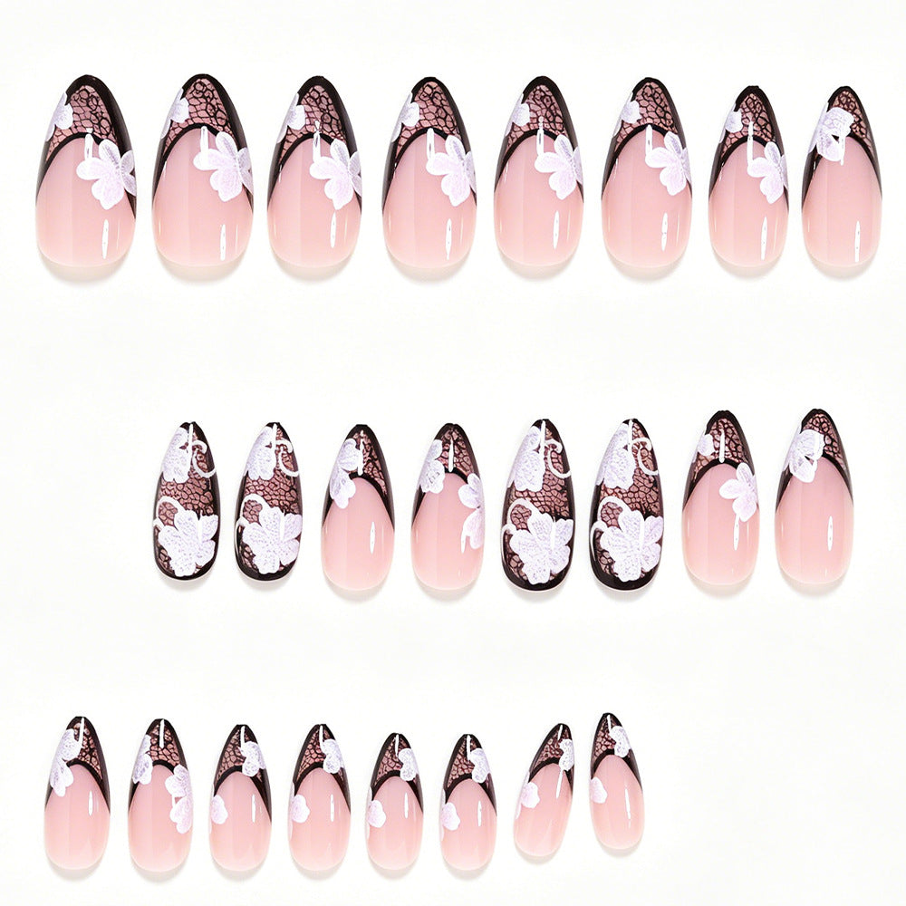 Elegant Floral Lace Nail Art Wraps Acalora