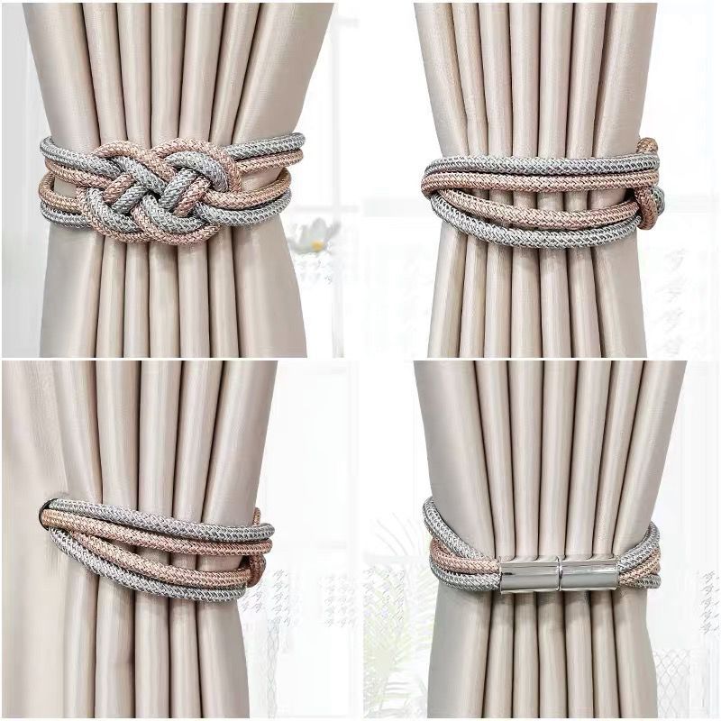 Decorative curtain tieback with braided design Acalora