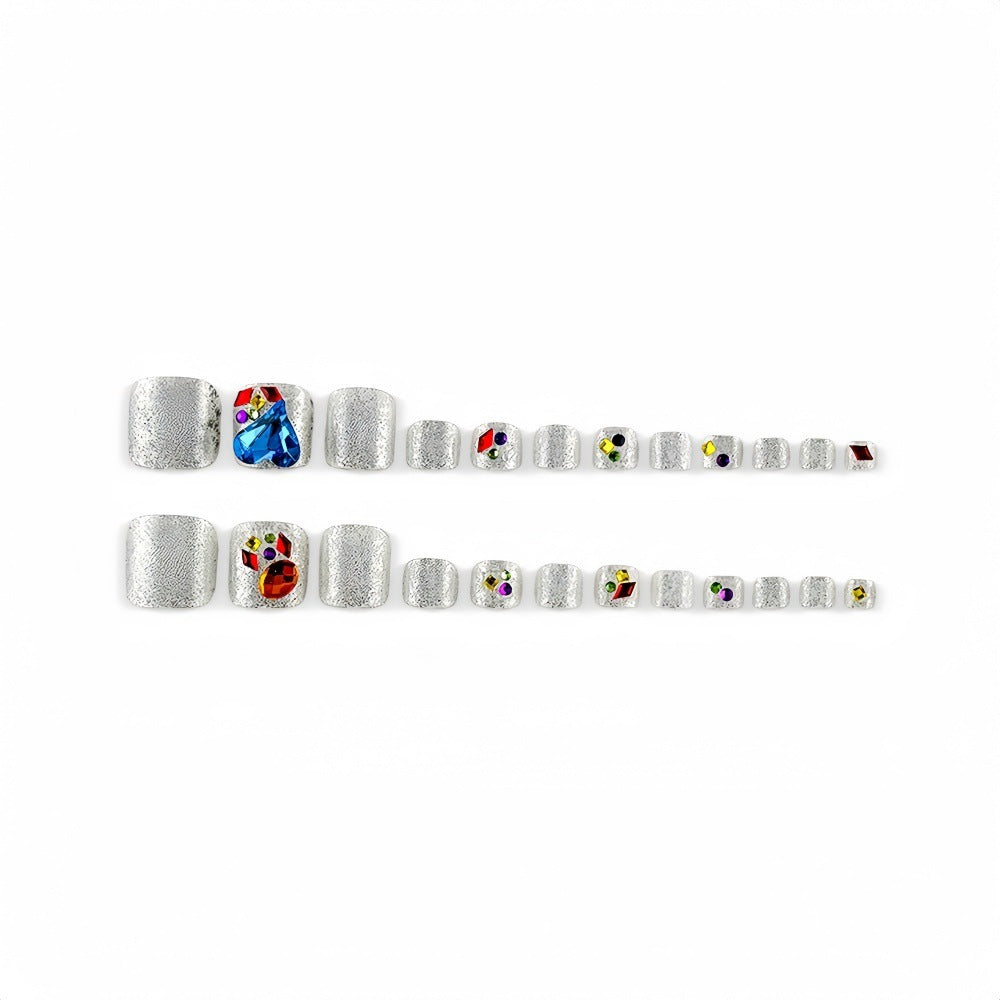 Artificial nails with sparkling rhinestone applications Acalora