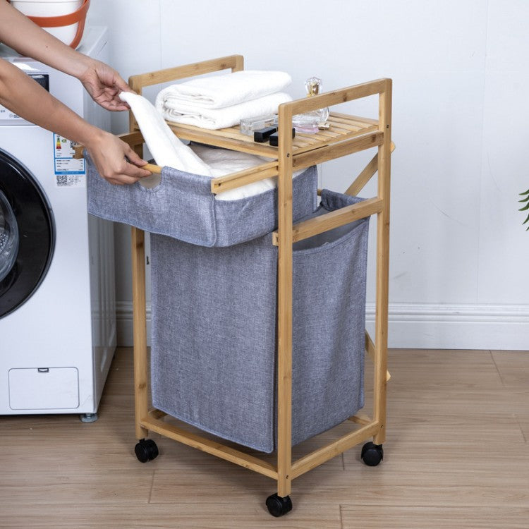 Stylish laundry storage tower with wheels Acalora