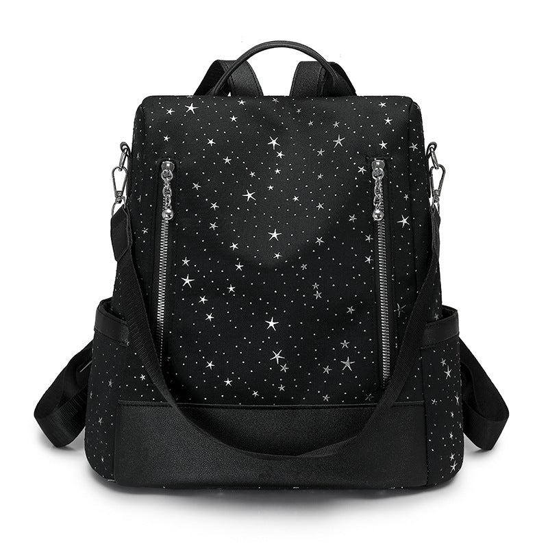 Star Patterned Multi-Pocket Backpack Acalora
