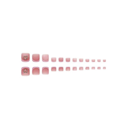 Decorative Press-On Nail Set with Rhinestone Accents Acalora