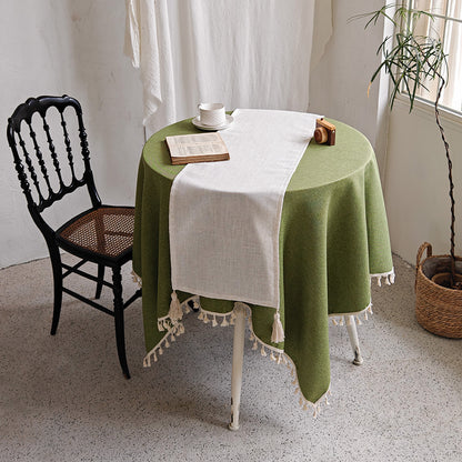 Elegant Tassel Trim Tablecloth