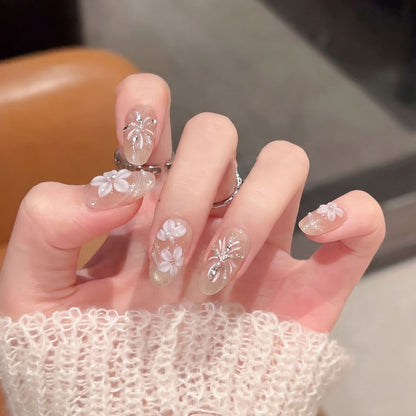 Decorative Floral Press-On Nail Art Set Acalora