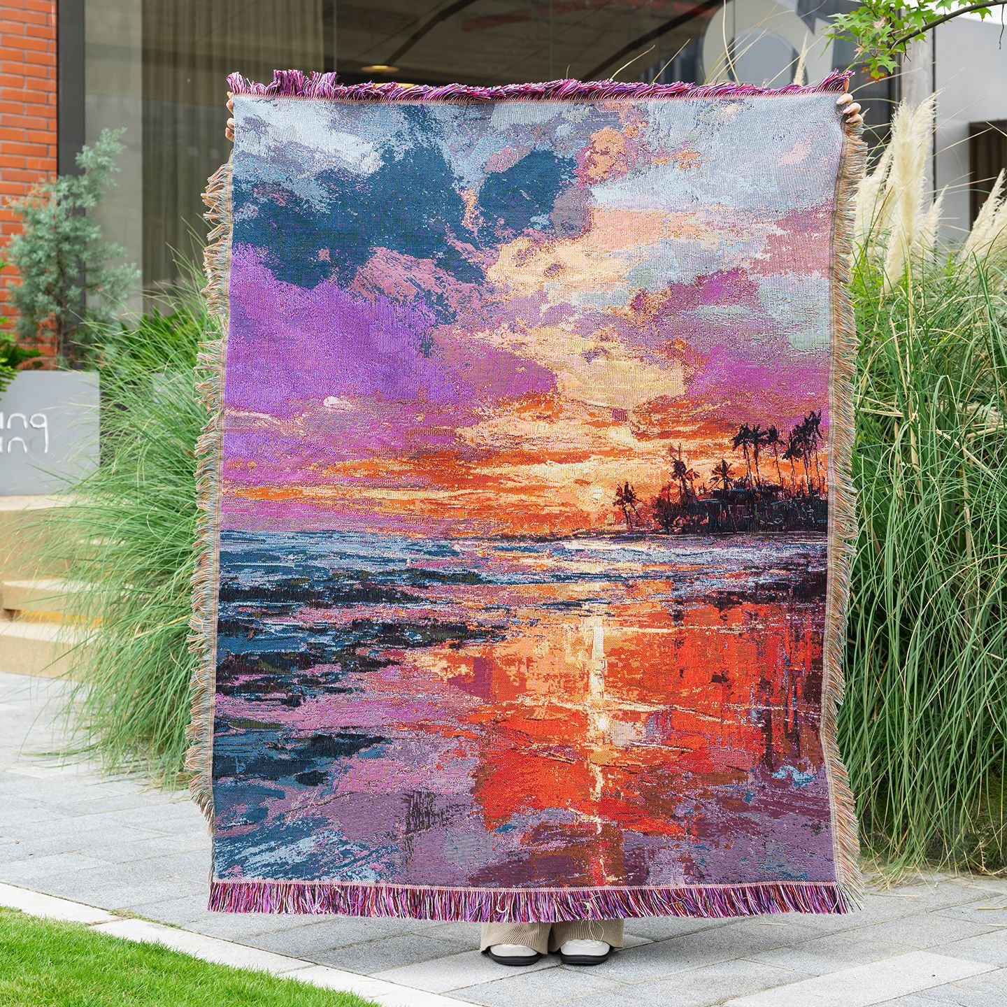 Scenic Landscape Tapestry Throw Blanket