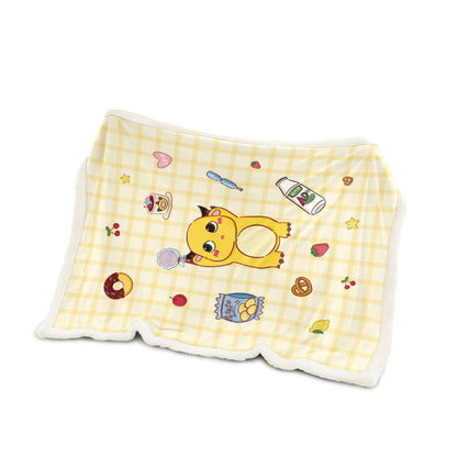 Unisex Soft Cartoon-Themed Fleece Blanket
