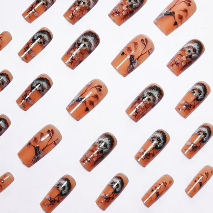 Decorative Hedgehog Nail Art Acalora