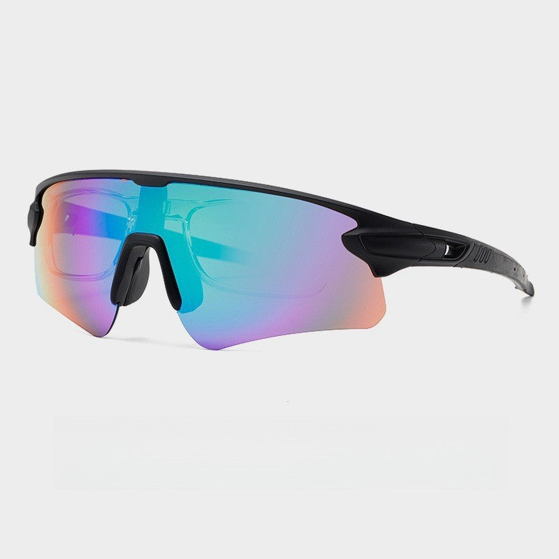 Unisex sporty high-performance sunglasses with aerodynamic design and adjustable nose pad Bowlift