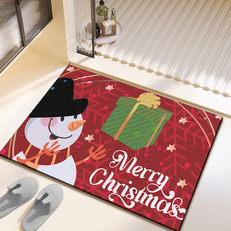 Festive Christmas-Themed Bath Mat