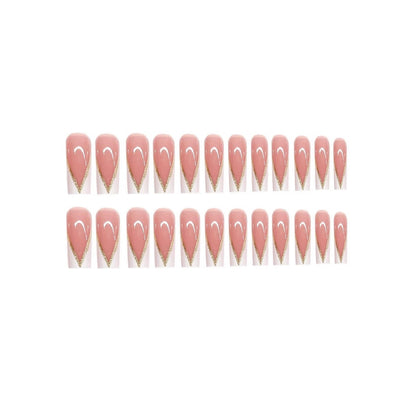 Elegant French Tip Press-On Nail Design Acalora