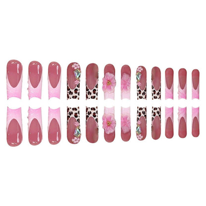 Artistic Floral Accent Press-On Nails Acalora
