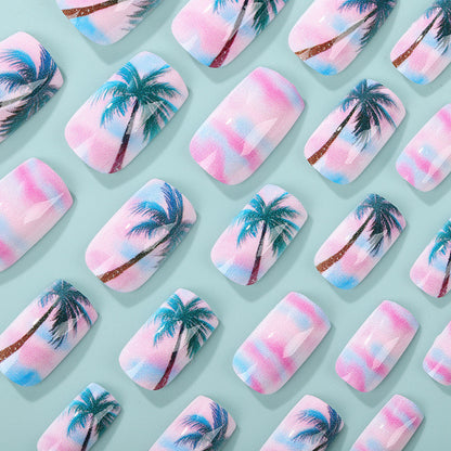 Artificial nails in tropical palm design Acalora