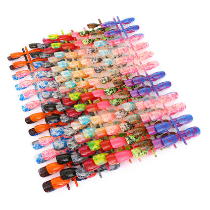 Luxury glitter design artificial nails Acalora