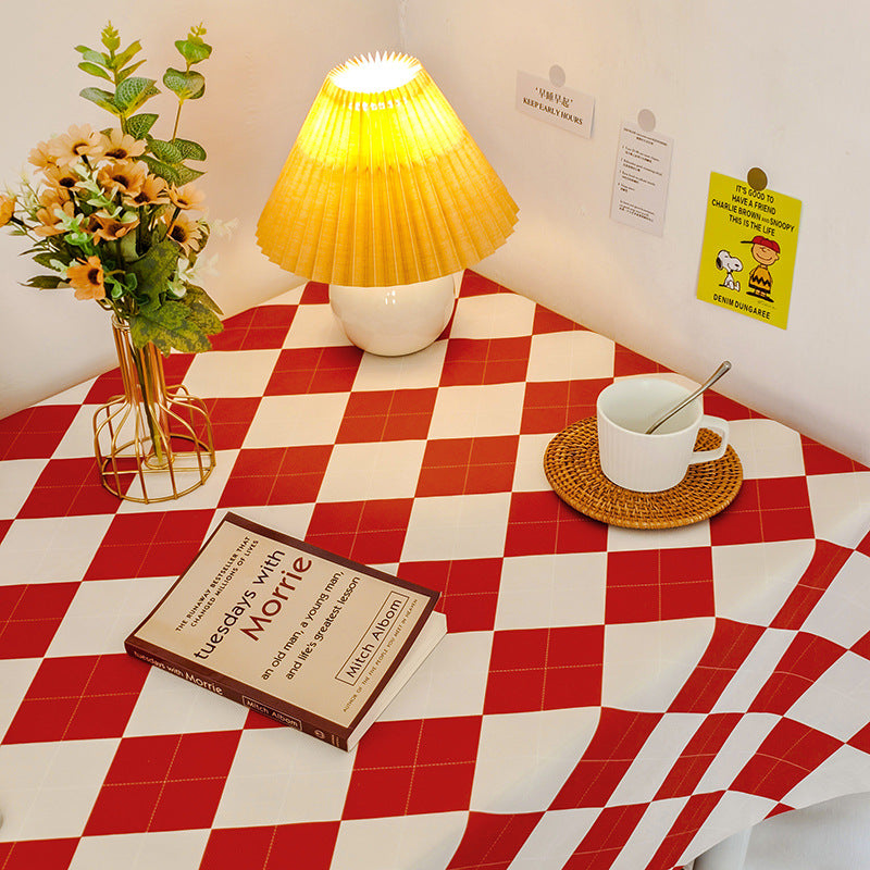 Checkered Pattern Dining Table Cloth