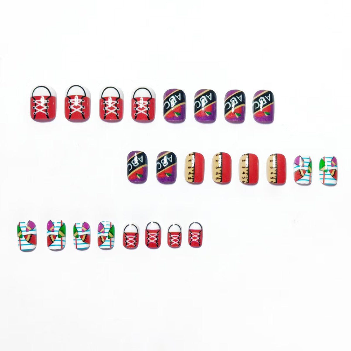 Creative Educational Theme Nail Art Acalora