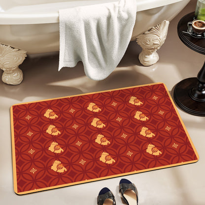 Playful Horse-Themed Memory Foam Bath Mat Acalora
