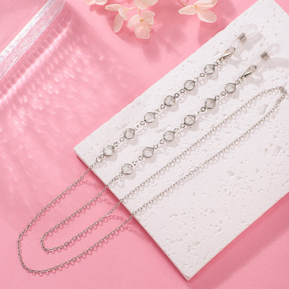 Stylish Crystal Chain Eyewear Holder Acalora