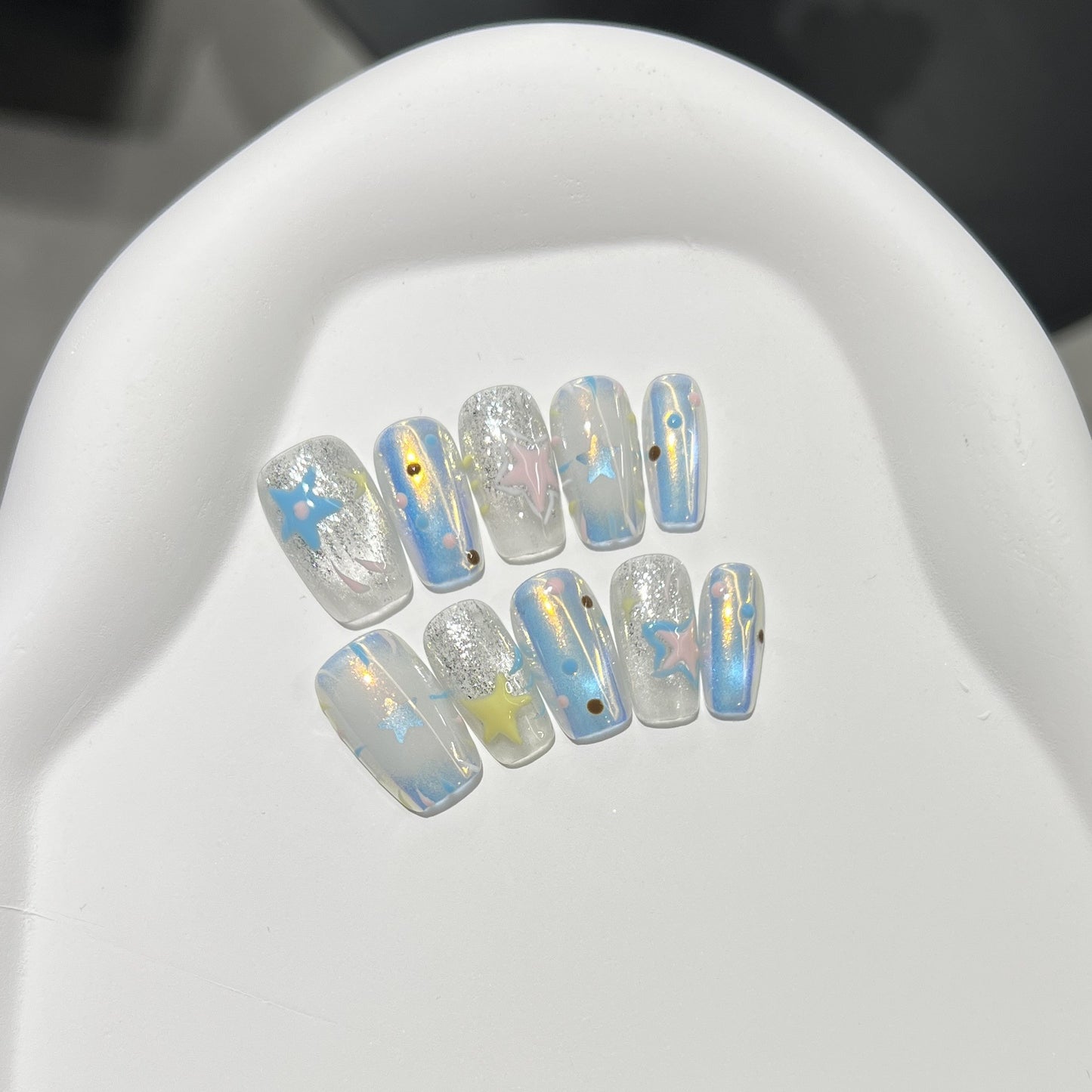 Artistic Starry Dream Press-On Nail Set Acalora