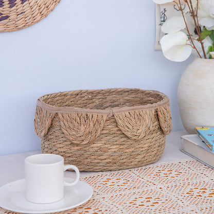 Stylish storage basket with wave rim Acalora
