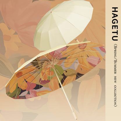 Ladies' sunshade in floral design Bowlift