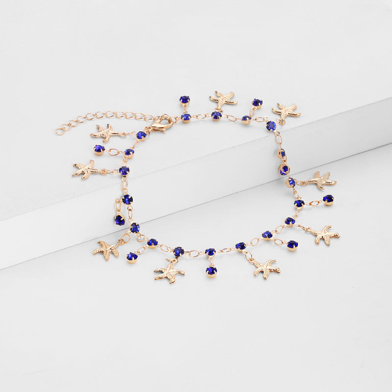 Starfish Charm Anklet Acalora