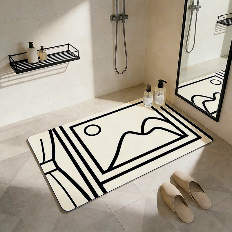 Playful Cartoon Dog-Themed Bath Mat Acalora