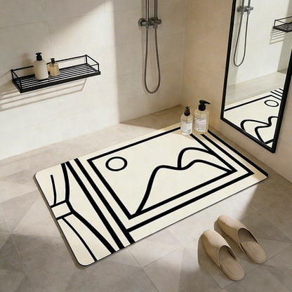 Playful Cartoon Dog-Themed Bath Mat Acalora