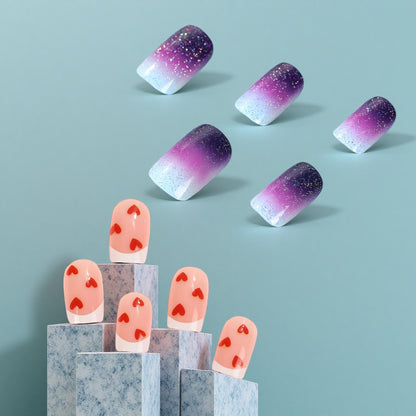 Nail Art Set with Romantic Heart Design Acalora