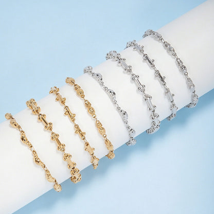 Intricate Textured Chain Bracelet Acalora