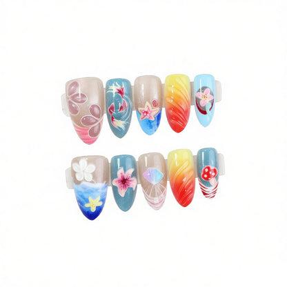 Artistic Coastal Nail Design Acalora