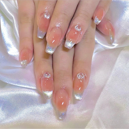 Elegant Gradient Press-On Nail Set with Glossy Finish Acalora