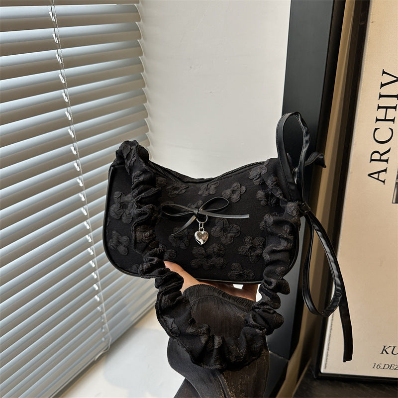 Elegant Floral Embellished Shoulder Bag Acalora