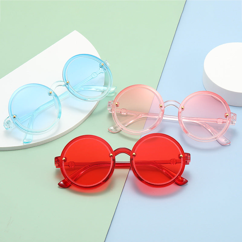 Women's Round Sunglasses with Transparent Frame Skanto