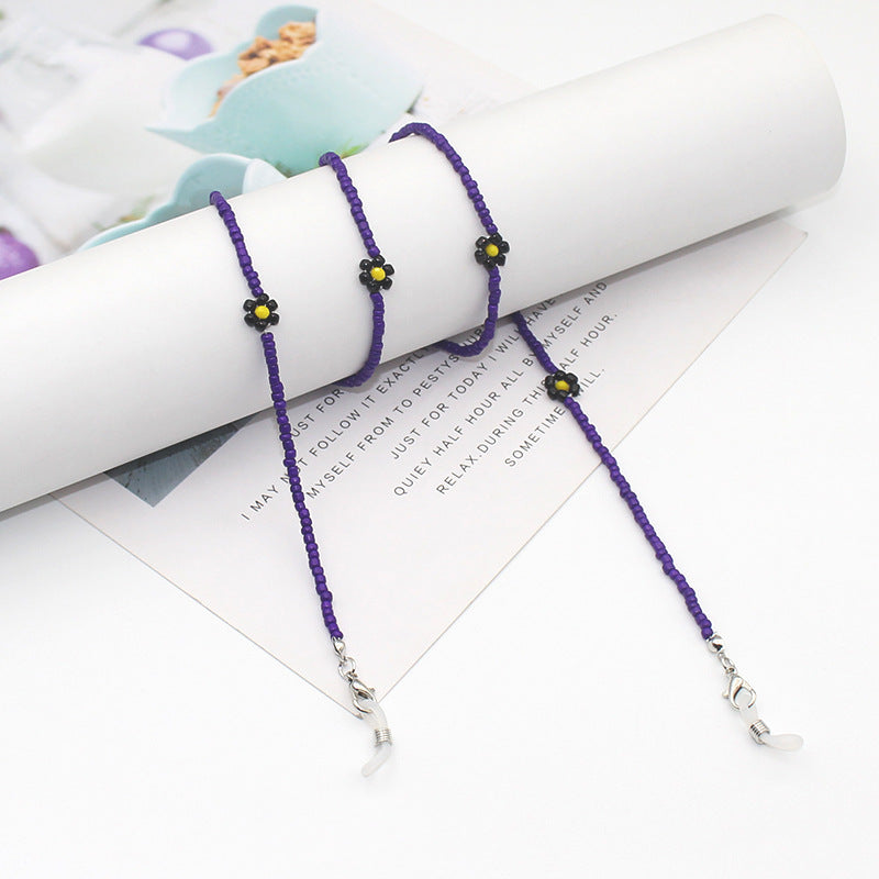 Floral Beaded Eyewear Chain Acalora