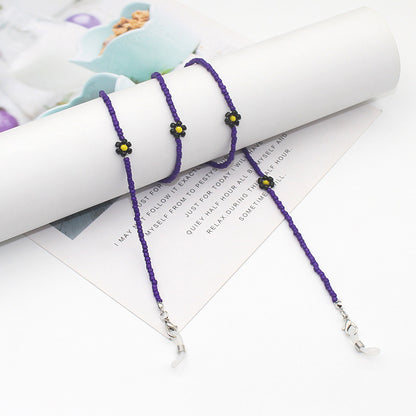 Floral Beaded Eyewear Chain Acalora