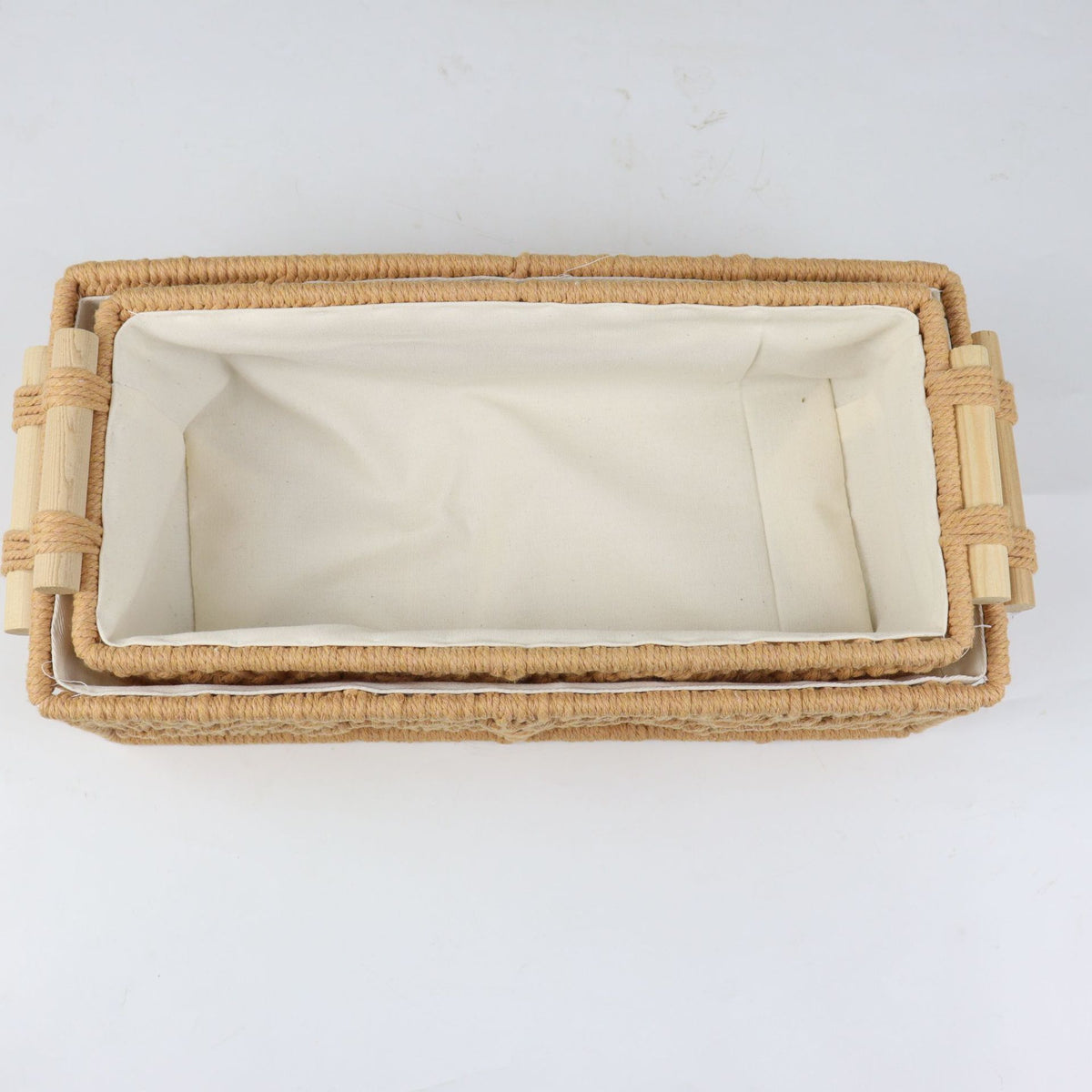 Storage basket with macrame pattern Acalora