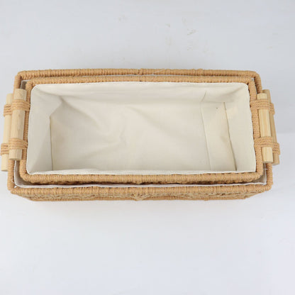 Storage basket with macrame pattern Acalora