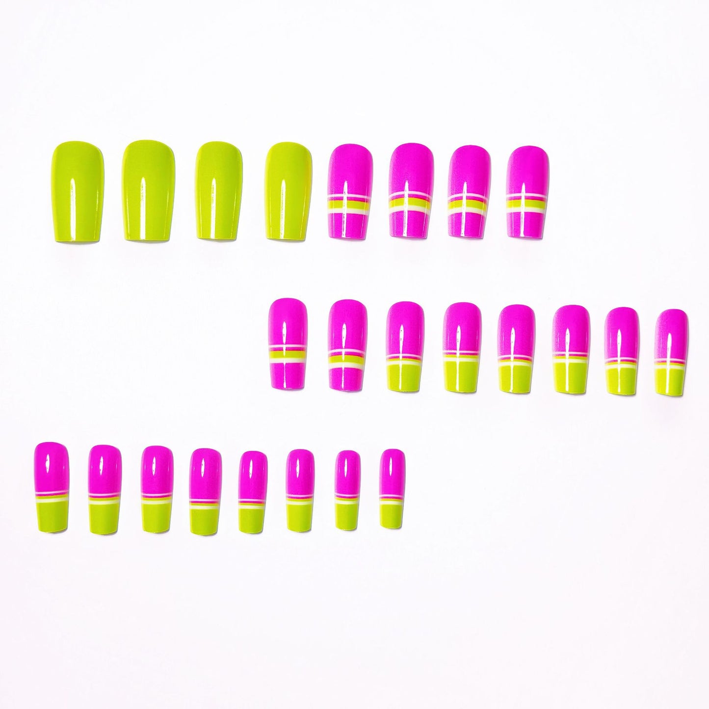 Abstract Color Block Nail Art Acalora