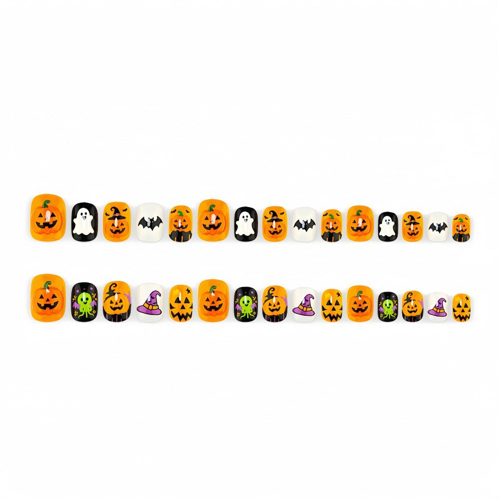 Artificial nails with spooky Halloween designs Acalora