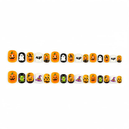Artificial nails with spooky Halloween designs Acalora