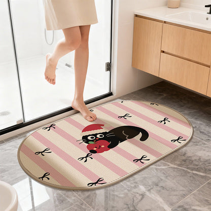 Cute Cartoon Cat Bath Mat