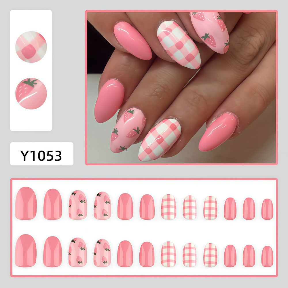 Artificial nails in fresh strawberry design Acalora