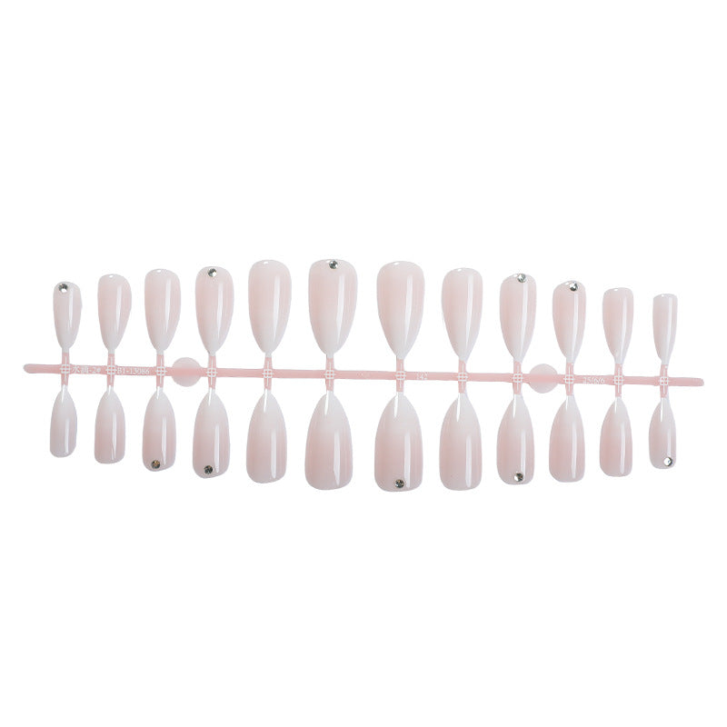 Glossy Press-On Nail Set with Gem Accents Acalora