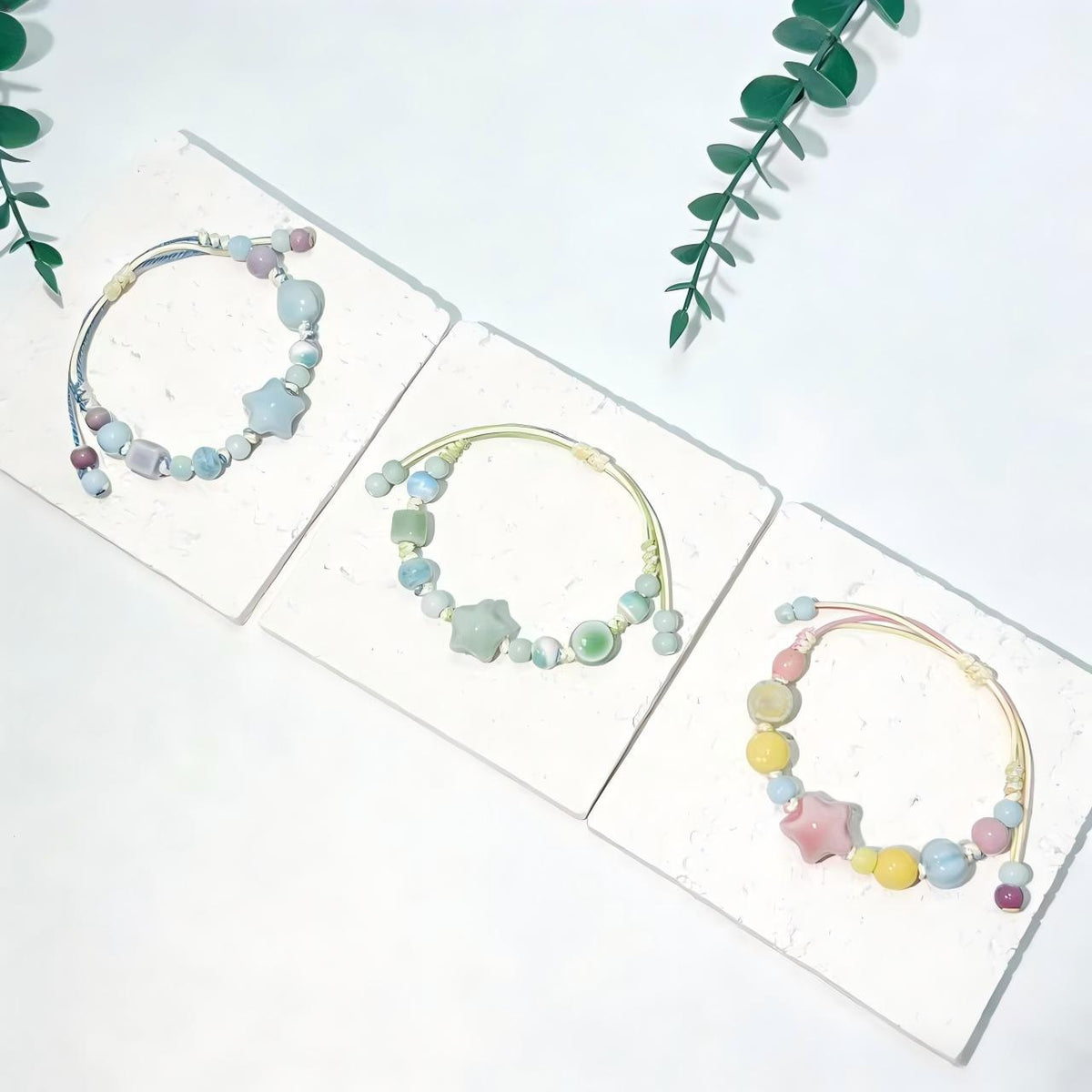 Adjustable Beaded Charm Bracelet Acalora 1788857084