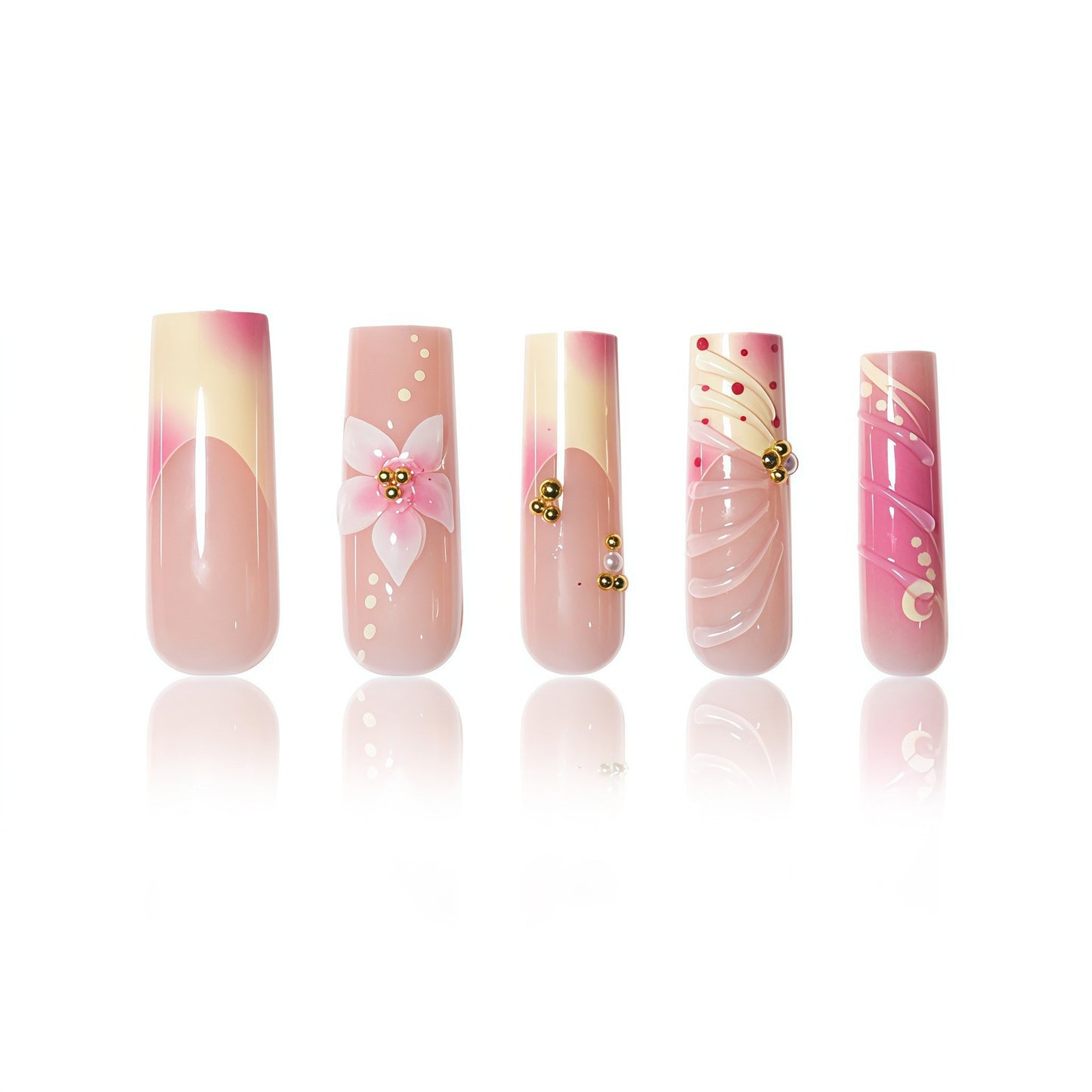 Floral Artisan Press-On Nail Set Acalora